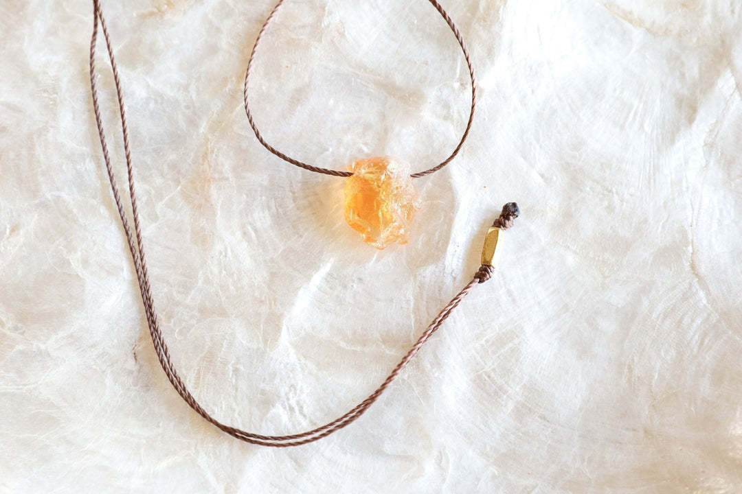 Raw Citrine Necklace - SAME SUN CO