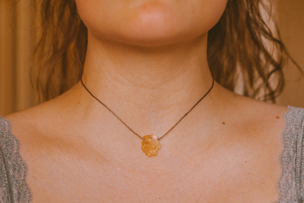 Raw Citrine Necklace - SAME SUN CO