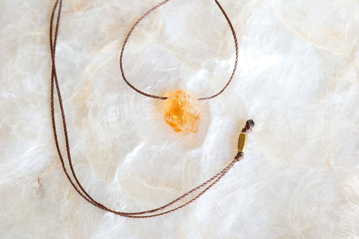 Raw Citrine Necklace - SAME SUN CO