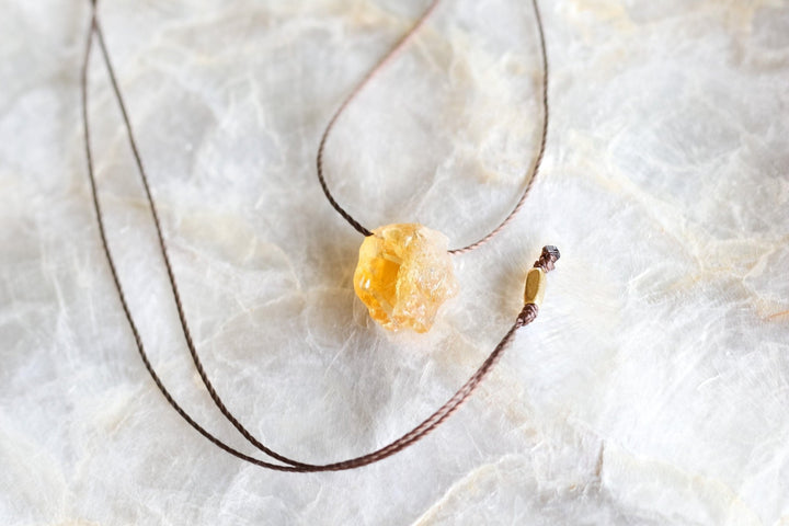 Raw Citrine Necklace - SAME SUN CO