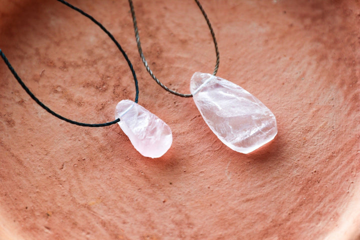 Raw Rose Quartz Necklace - SAME SUN CO