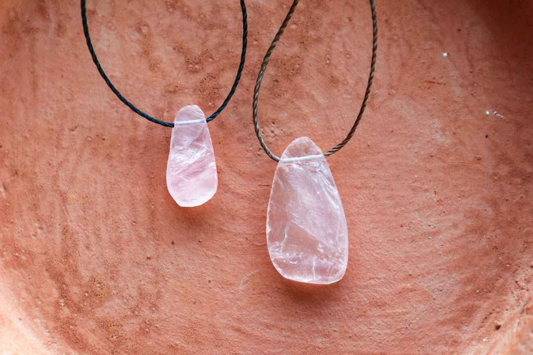 Raw Rose Quartz Necklace - SAME SUN CO