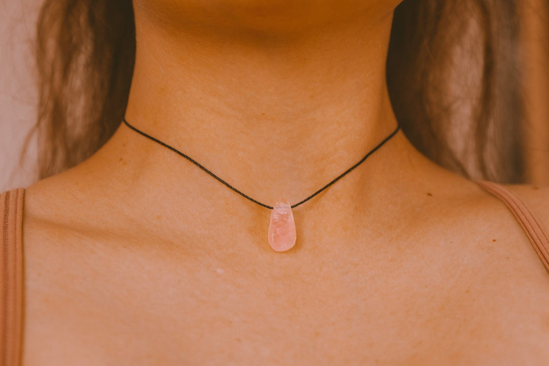 Raw Rose Quartz Necklace - SAME SUN CO