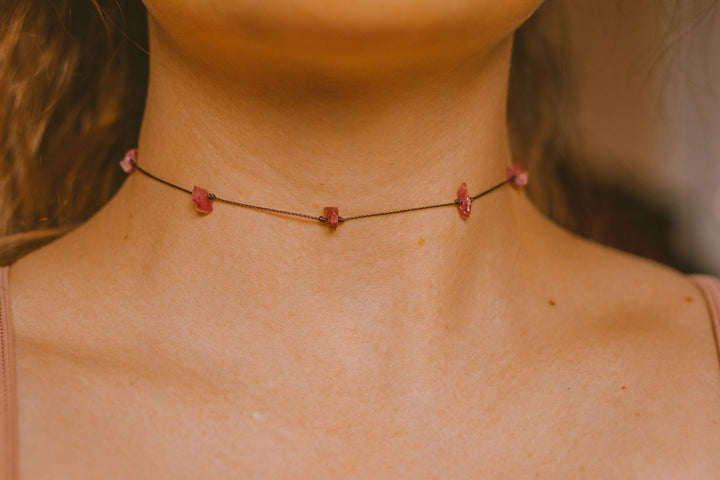 Raw Tourmaline Choker Necklace - SAME SUN CO