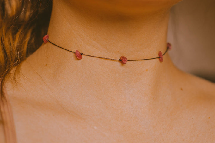 Raw Tourmaline Choker Necklace - SAME SUN CO