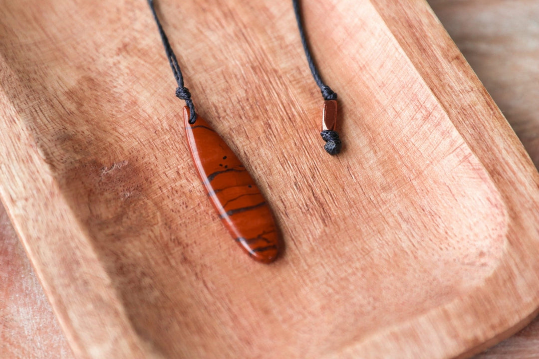 Red Jasper Pendant Necklace - SAME SUN CO