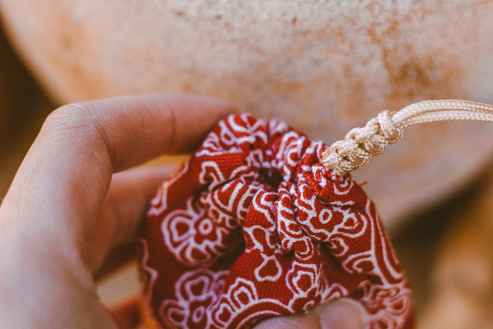 Red Paisley Sunglass Pouch Bag - SAME SUN CO