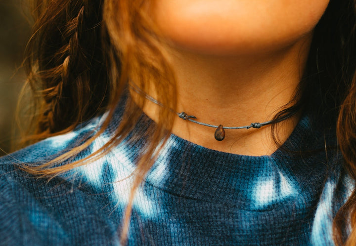 Rust Blue Teardrop Choker - SAME SUN CO