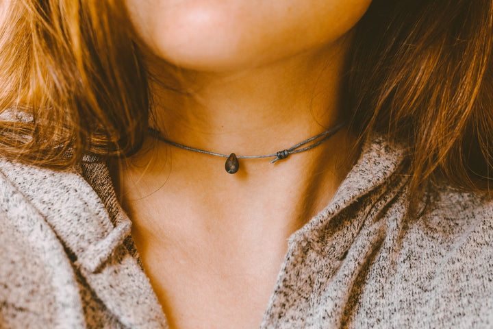 Rust Blue Teardrop Choker - SAME SUN CO