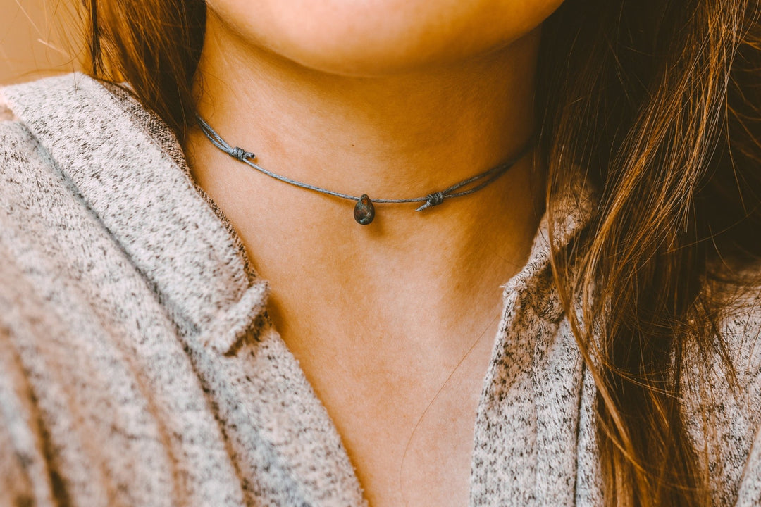 Rust Blue Teardrop Choker - SAME SUN CO