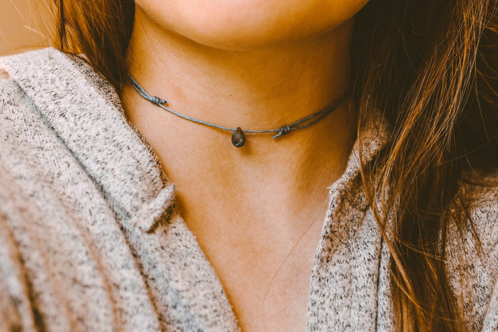 Rust Blue Teardrop Choker - SAME SUN CO