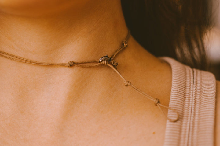 Steel Blue Teardrop Choker - SAME SUN CO