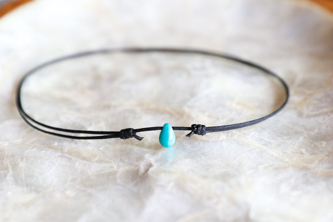 Turquoise Teardrop Choker - SAME SUN CO