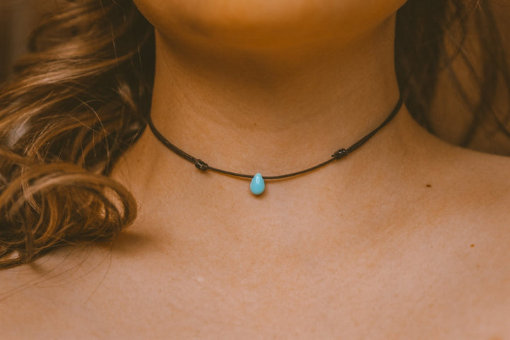 Turquoise Teardrop Choker - SAME SUN CO