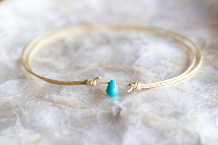 Turquoise Teardrop Choker - SAME SUN CO