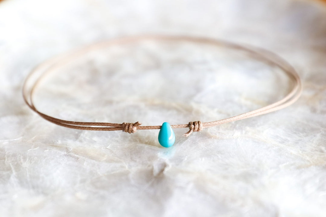 Turquoise Teardrop Choker - SAME SUN CO