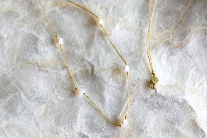 Ultra Dainty Freshwater Pearl Necklace - SAME SUN CO