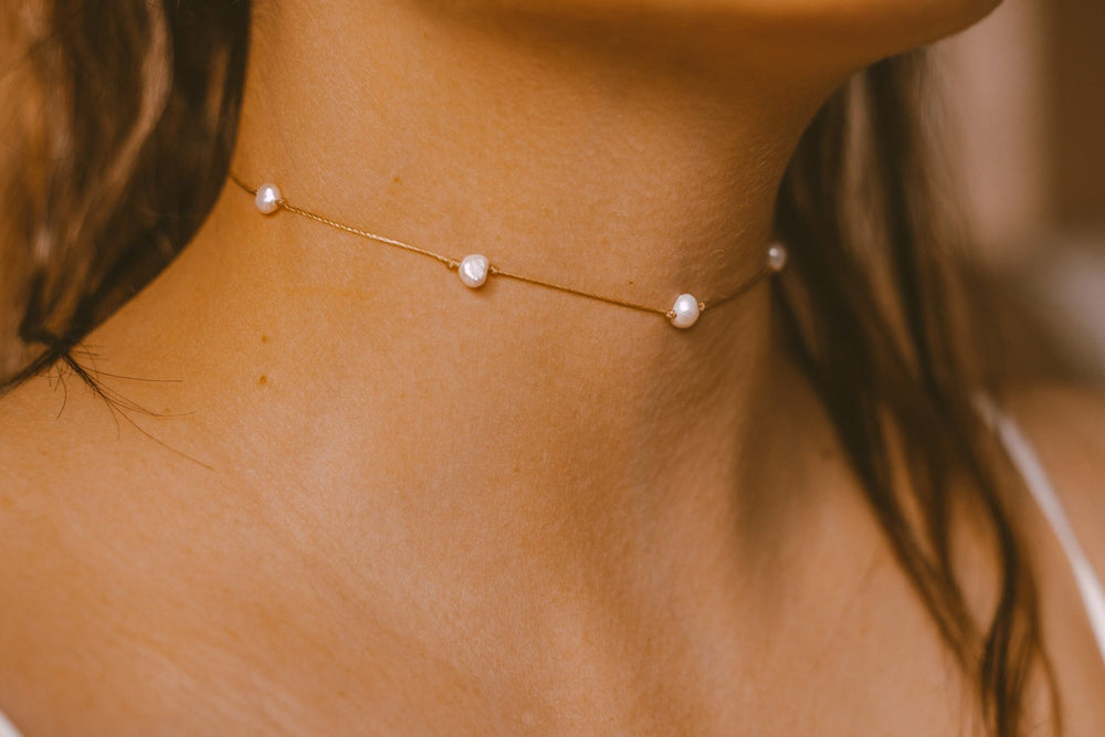 Ultra Dainty Freshwater Pearl Necklace - SAME SUN CO