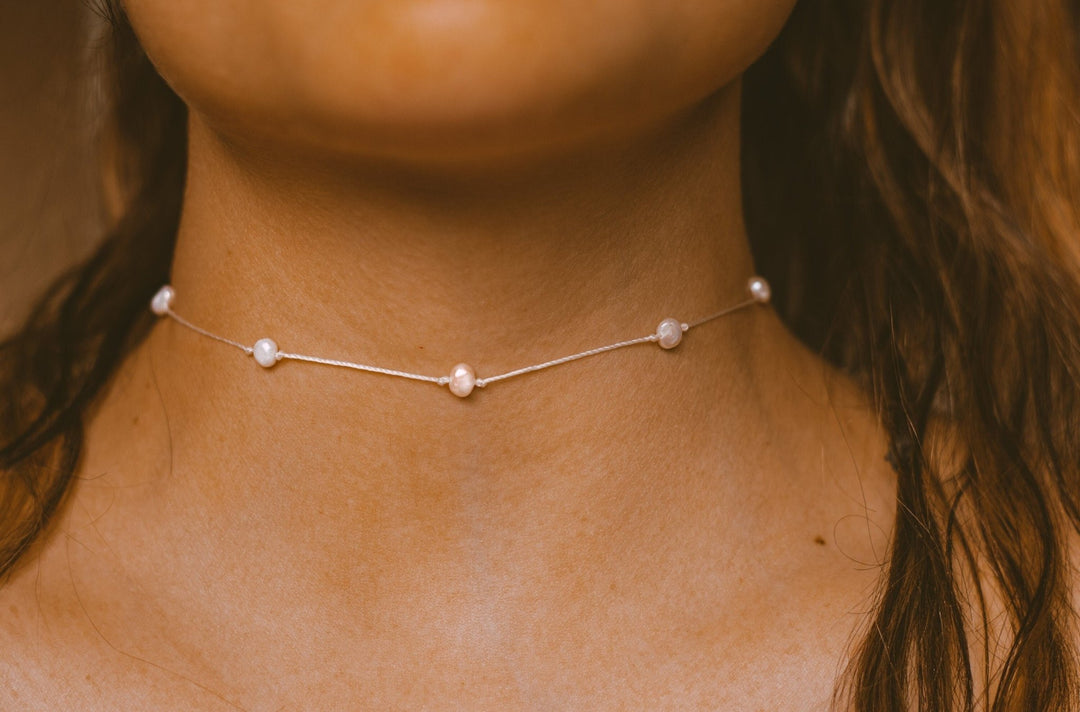 Ultra Dainty Freshwater Pearl Necklace - SAME SUN CO