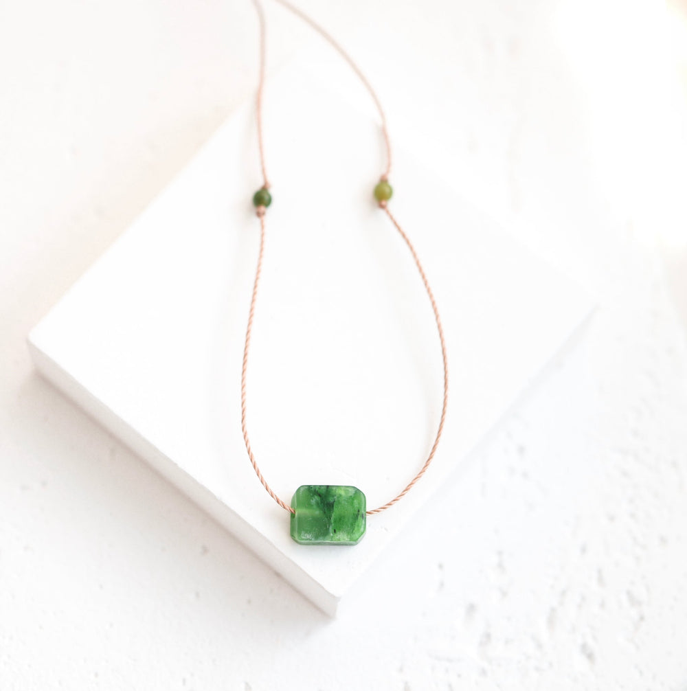 Woodland Green Jade Necklace - SAME SUN CO