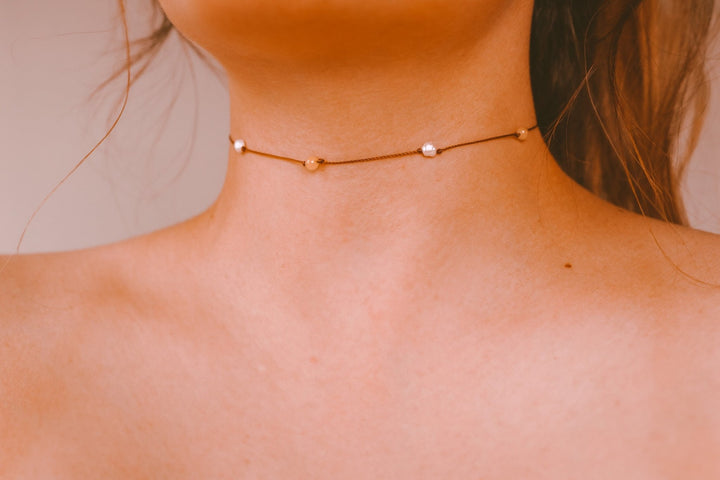 Yellow Calcite Pearl Choker - SAME SUN CO