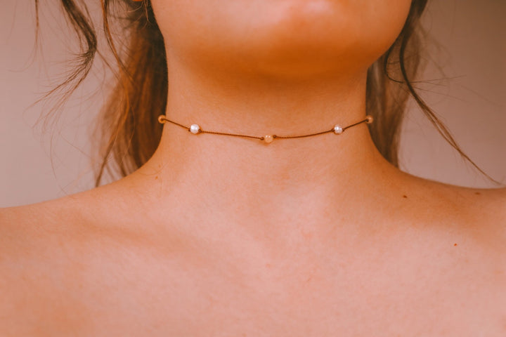 Yellow Calcite Pearl Choker - SAME SUN CO